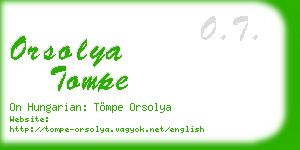 orsolya tompe business card