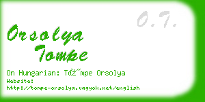 orsolya tompe business card